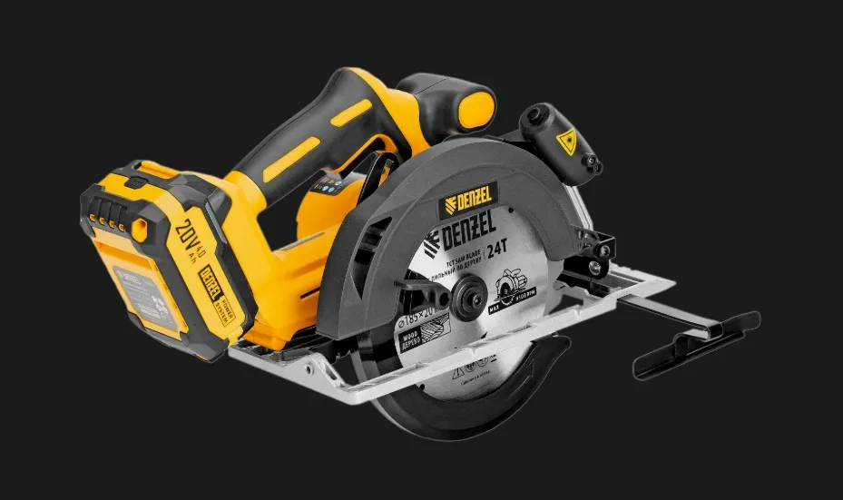 Купить Пила циркулярная аккумуляторная бесщет. DENZEL CCSH-BL-20-185, 185 мм, Li-Ion, 20 В